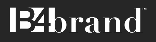 B4Brand logo on a black background
